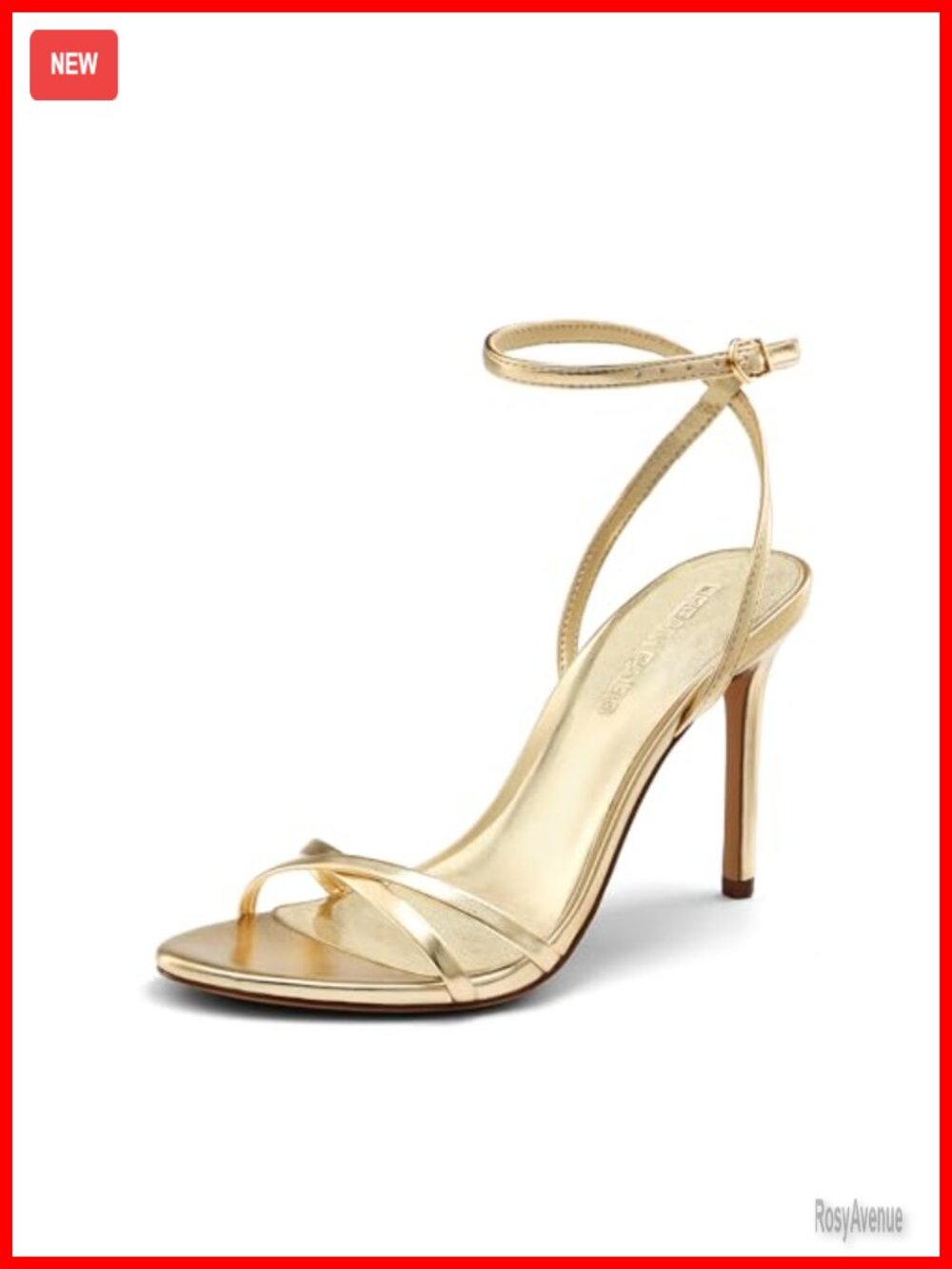 Strappy Stiletto Heel Sandals Ankle Strap Women's Dress Shoes
